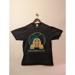 MGM Grand T-Shirt Mens Large Black Excellent 1993 Vintage Las Vegas Lion Sphinx